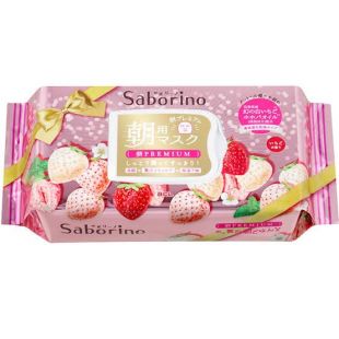 BCL Japan Saborino Premium Morning Care 3 in 1 Face Mask White Strawberry