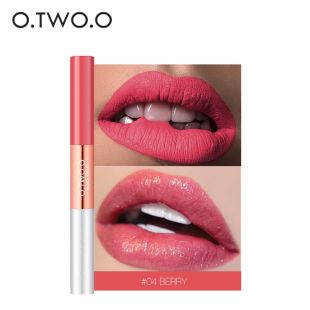 O.TWO.O 2 in 1 Lipsgloss Matte Velvet Glitter 04 Berry