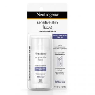 Neutrogena Neutrogena Sensitive Skin Face Liquid Sunscreen Broad Spectrum SPF 50