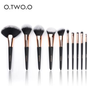 O.TWO.O 10 Pcs Brush Set Black 