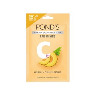Pond's Vitamin Duo Sheet Mask Pineapple Enzymes + Vitamin C (Brightening)