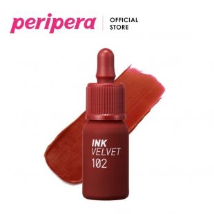 Peripera Ink Velvet 102 Crush Burgundy Brick