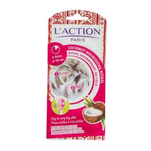 L'Action Paris Coconut Nourishing Ritual 2 Step Scrub And Mask