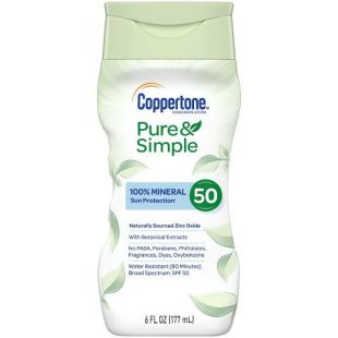 Simple Coppertone Pure & Simple SPF 50 Mineral Lotion -