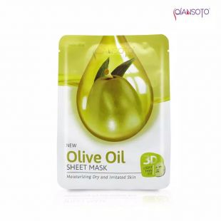 QIANSOTO Sheet Mask Olive Oil Moisturizing Dry and Irritated Skin