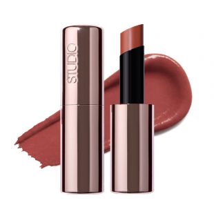 the SAEM Studio Pro Shine Lipstick Melo Brown (BR01)