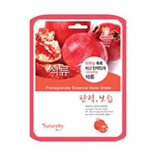 Natureby Essence Moisturizing Full Face Facial Mask Sheet Selection Pomegranate