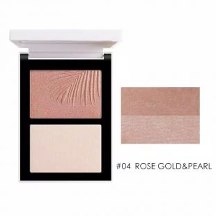 Focallure Sculpt Glow Powder Contour & Highlight Palette Duo 04 Rose Gold and Pearl