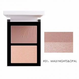 Focallure Sculpt Glow Powder Contour & Highlight Palette Duo 01 Maui Nights and Opal