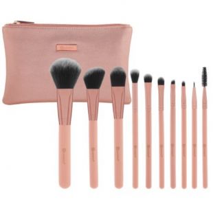 BH Cosmetics Pretty in Pink 10 Piece Brush Set with Cosmetic Bag