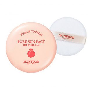 SKINFOOD Peach Cotton Pore Sun Pact SPF 42 PA+++ #01 Clear