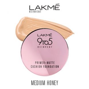 Lakmé Primer + Matte Cushion Foundation 03 Medium Honey