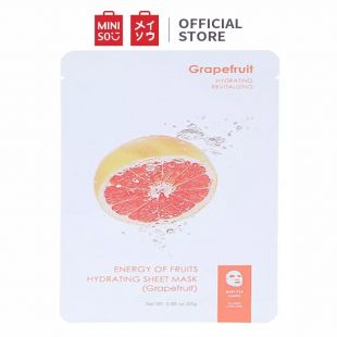 Miniso ENERGY OF FRUITS HYDRATING SHEETMASK GRAPEFRUIT HYDRATING REVITALIZING