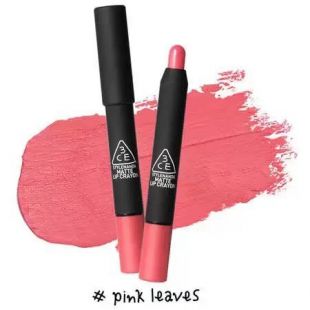 3CE Matte Lip Crayon Pink Leaves