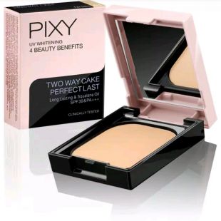 PIXY UV Whitening 4 Beauty Benefits Two Way Cake Perfect Last 01 Fair Ochre