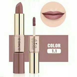 O.TWO.O 2 in 1 Matte Lipstick & Liquid Lipstick No. 1.1