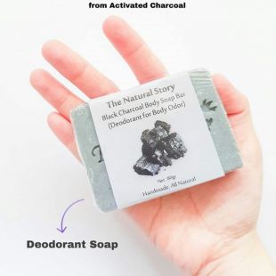 The Natural Story Black charcoal body soap bar 