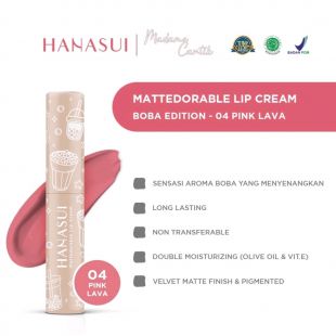 Hanasui Mattedorable Lipcream (Boba Edition) 04 Pink Lava