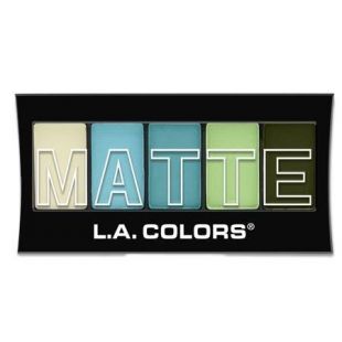 L.A. Colors 5 Color Matte Eyeshadow Teal Argyle