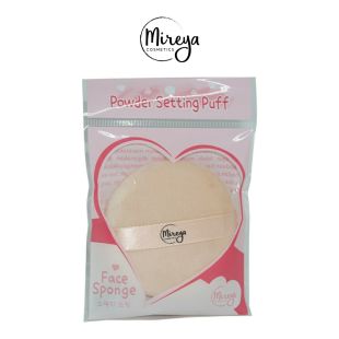 Mireya Powder Sponge Setting Puff Peach Ribbon 