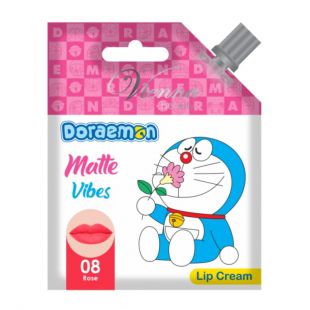 Vienna Doraemon Matte Vibes Lip Cream 08 Rose