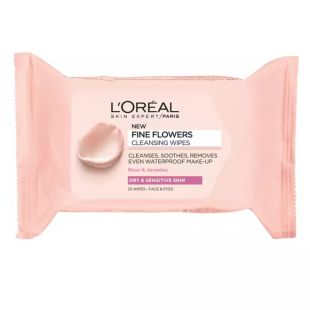 L'Oreal Paris Fine Flowers Cleansing Wipes Dry and Sensitive Skin 