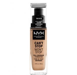 NYX Cant Stop Wont Stop Full Coverage Foundation True Beige