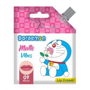 Vienna Doraemon Matte Vibes Lip Cream 09 Mauve