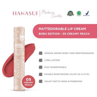 Hanasui Mattedorable Lipcream (Boba Edition) 05 Creamy Peach