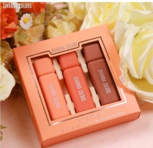 Sivanna Colors Luxury Mousse Matte Lipstick 101 Sugar Peach, 102 Cocoa Peach, 103 Berry Peach