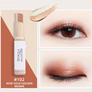 Bioaqua Duo Color Eye Shadow 102 Rose Gold/Golden Brown