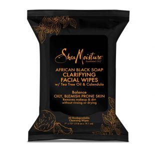 Shea Moisture SheaMoisture African Black Soap Facial Cleansing Wipes wipes