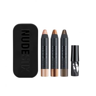 Nudestix Mini Metallic Eye Kit Smoke,Burnish,Nudity