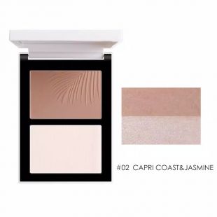 Focallure Sculpt Glow Powder Contour & Highlight Palette Duo 02 Capri Coast and Jasmine