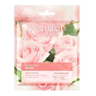 Wardah Nature Daily Smoothing Sheet Mask Rose