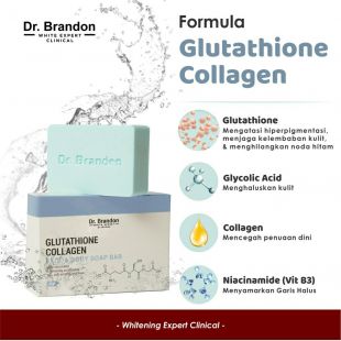 Dr. Brandon Soap Bar Glutathione+Collagen Brightening Firming Face & Body 