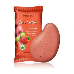 Oriflame Love Nature Exfoliating Soap Bar Refreshing Strawberry & Lime