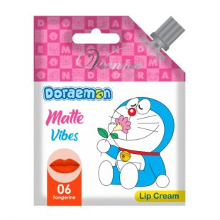 Vienna Doraemon Matte Vibes Lip Cream 06 Tangerine