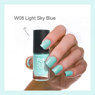 Miniso Fun Paint Peel Off Nail Polish W08 Light Sky Blue