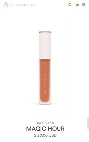 Em cosmetics True Gloss Lip Gloss Magic Hour 