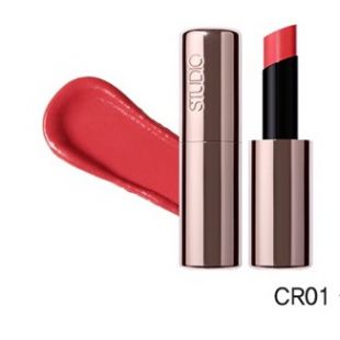 the SAEM Studio Pro Shine Lipstick Flat Coral (CR01)