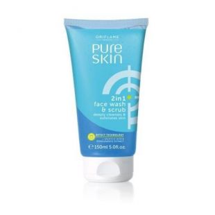 Oriflame Pure Skin 2in1 Face Wash & Scrub 