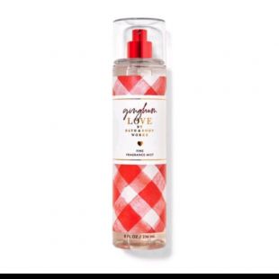 Bath and Body Works Gingham love white and red