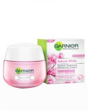 Garnier Sakura White Pinkish Radiance Whitening Cream DAY 