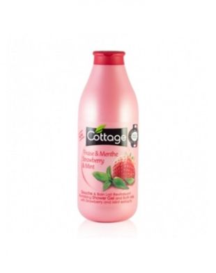 Cottage Revitalizing Shower Gel & Bath Milk Strawberry & Mint Extracts