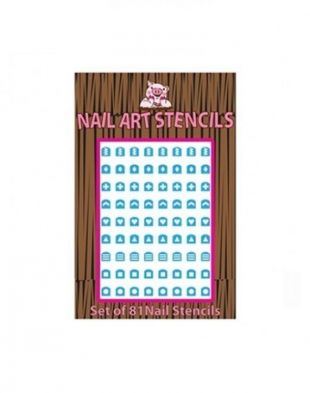 Piggy Paint Abstract Shapes Nail Stencils Blue