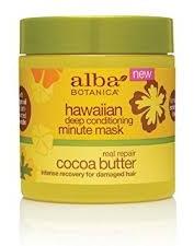 Alba Botanica Hawaiian Deep Conditioning Minute Mask Real Repair Cocoa Butter 
