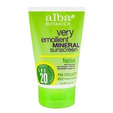 Alba Botanica Very Emollient Mineral Sunscreen Facial Lotion SPF 20 