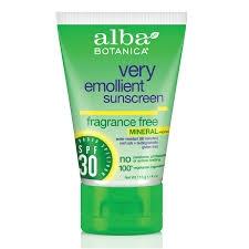 Alba Botanica Very Emollient Mineral Sunscreen Fragrance Free Lotion SPF 30 