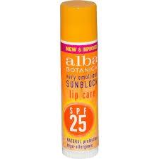 Alba Botanica Very Emollient Sunscreen Lip Care SPF 25 